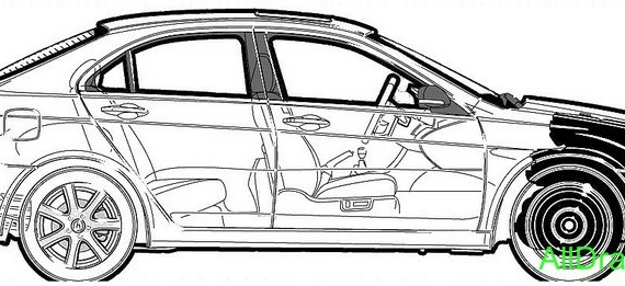 Acura TSX (2004) (Акура ТСX (2004)) - чертежи (рисунки) автомобиля